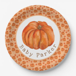 Pumpkin party paper plate