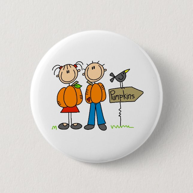 Pumpkin Patch 2 Inch Round Button (Front)