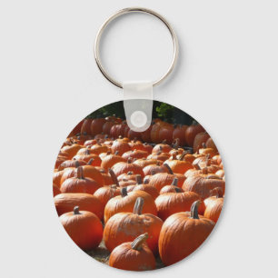 Pumpkin Patch Autumn Harvest Photography Keychain