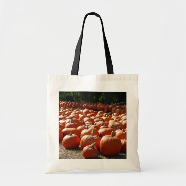 Pumpkin Patch Autumn Harvest Photography Tote Bag (Front)