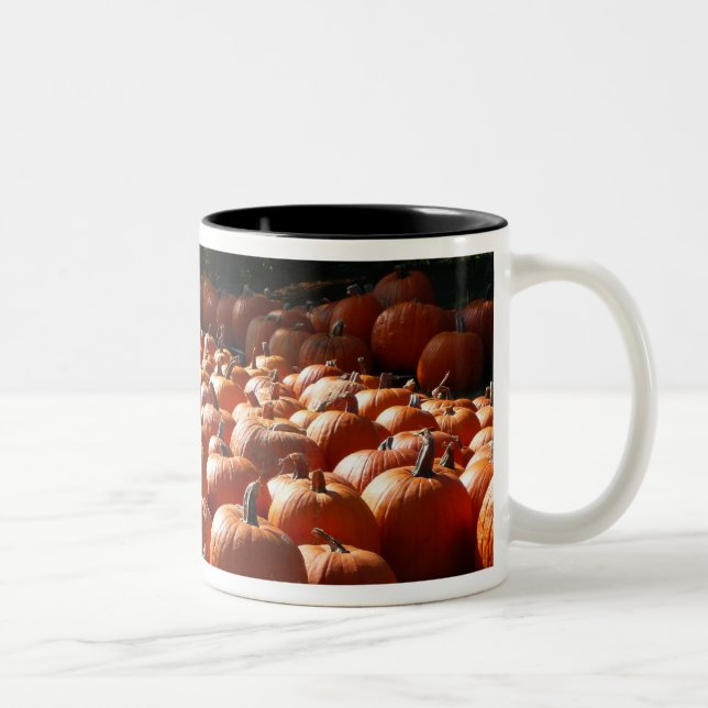 Pumpkin Patch Autumn Harvest Photography Two-Tone Coffee Mug (Right)