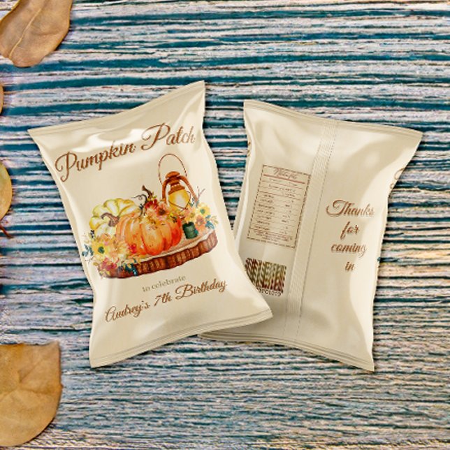 Pumpkin Patch Birthday Chip Bag (Pumpkin Patch Birthday Chip Bag)