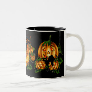 PUMPKIN PATCH!  by SHARON SHARPE Two-Tone Coffee Mug