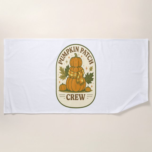 Pumpkin Patch Crew Beach Towel (Front)