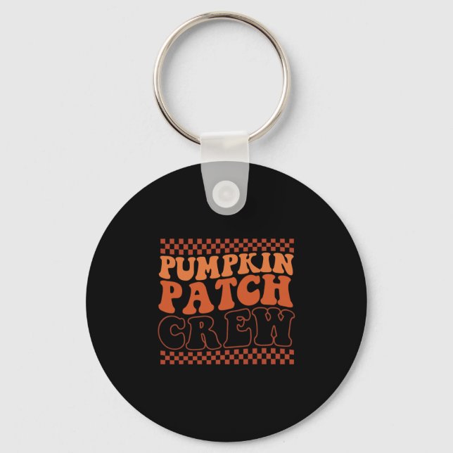Pumpkin Patch Crew Funny Pumpkin Patch Squad Thank Keychain (Front)