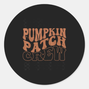 Pumpkin Patch Crew Halloween Pumpkin Patch Fall Fa Classic Round Sticker