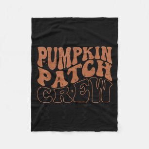 Pumpkin Patch Crew Halloween Pumpkin Patch Fall Fa Fleece Blanket
