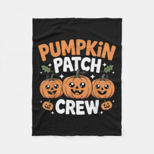 Pumpkin Patch Crew Matching Family Fall Autumn  Fleece Blanket