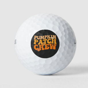 Pumpkin Patch Crew Retro Groovy Fall Autumn Golf Balls