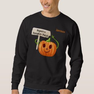 Pumpkin Patch Employee Personalize Name Sweatshirt