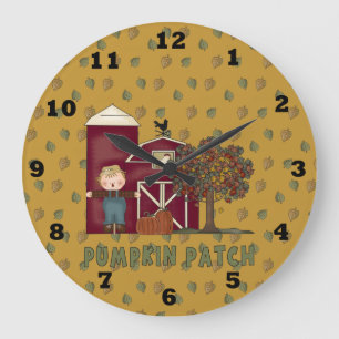 Pumpkin Patch Fall Clock
