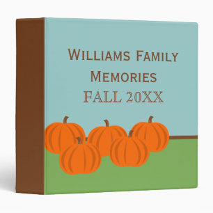 Pumpkin Patch Fall Halloween Binder (1.5 inch)