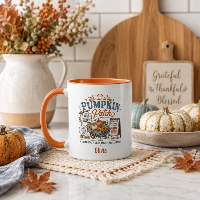 Pumpkin Patch Farmers Market Pumpkin Picking Fall Mug (Creator Uploaded)