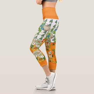 Pumpkin Patch Festival Fall Colour Foliage Greener Capri Leggings