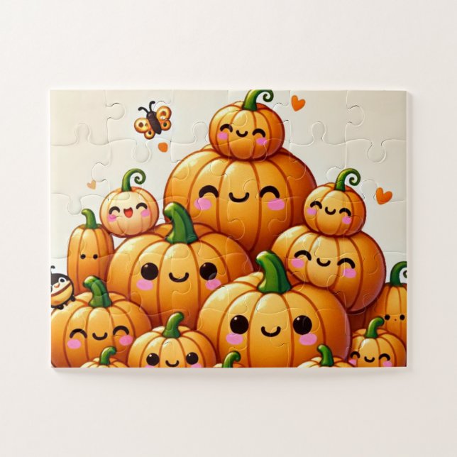 Pumpkin patch friends jigsaw puzzle (Horizontal)