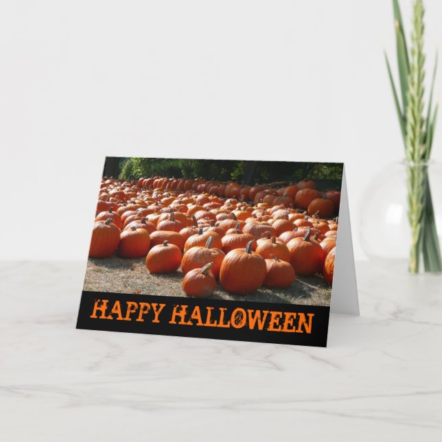 Pumpkin Patch Happy Halloween Card (Front)