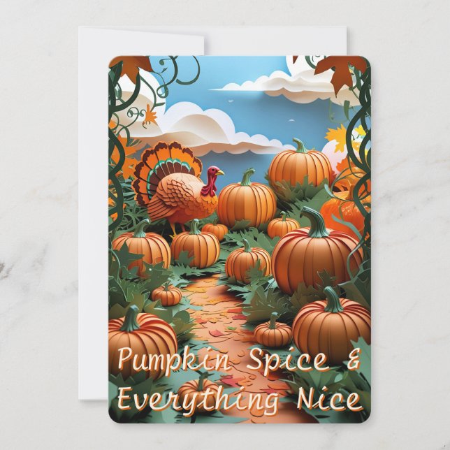 Pumpkin Patch Harvest Holiday Card (Front)