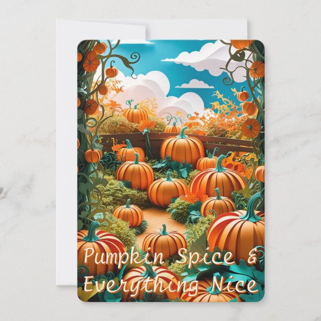Pumpkin Patch Harvest Holiday Card (Front)