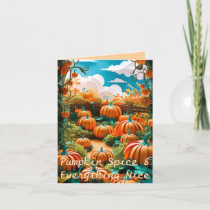 Pumpkin Patch Harvest Holiday Card