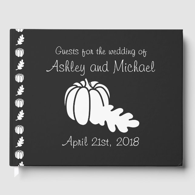 Pumpkin Patch in Black Guest Book (Front)