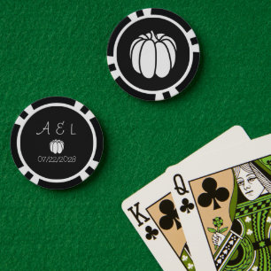 Pumpkin Patch in Black Poker Chips