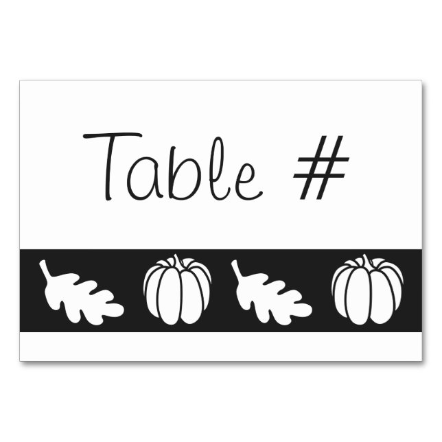 Pumpkin Patch in Black Table Card (Front)