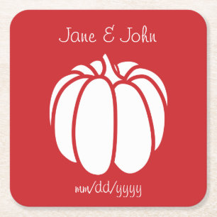 Pumpkin Patch in Cherry Paper Coaster