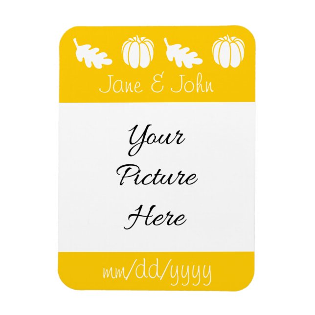 Pumpkin Patch in Yellow Save-the-Date Magnet (Vertical)