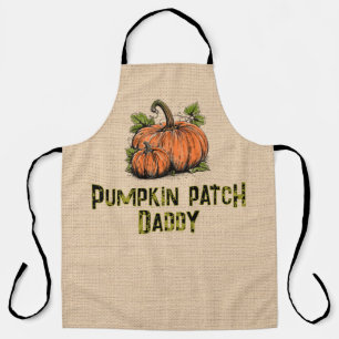 Pumpkin Patch Kiddo Halloween Faux Burlap  Apron