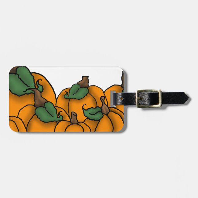pumpkin patch luggage tag (Front Horizontal)