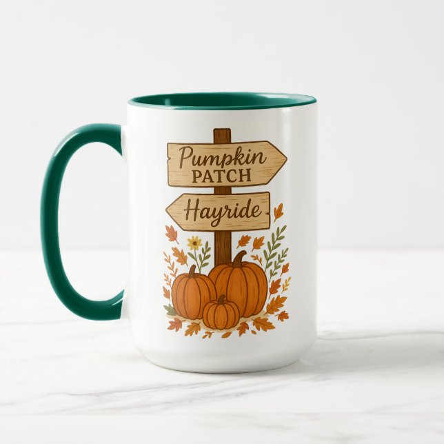 Pumpkin Patch Navigator | Halloween Gifts Mug (Left)