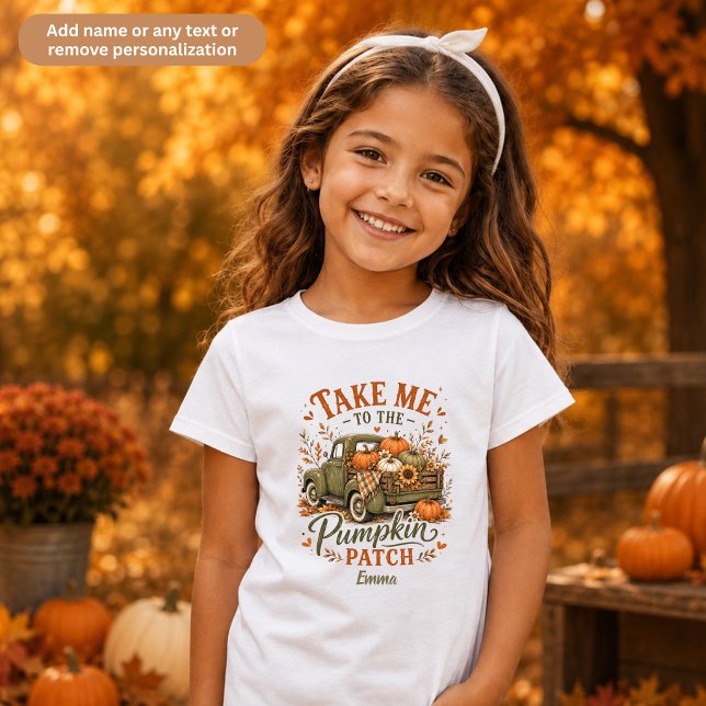 Pumpkin Patch Personalized Kids Halloween T-Shirt (Creator Uploaded)