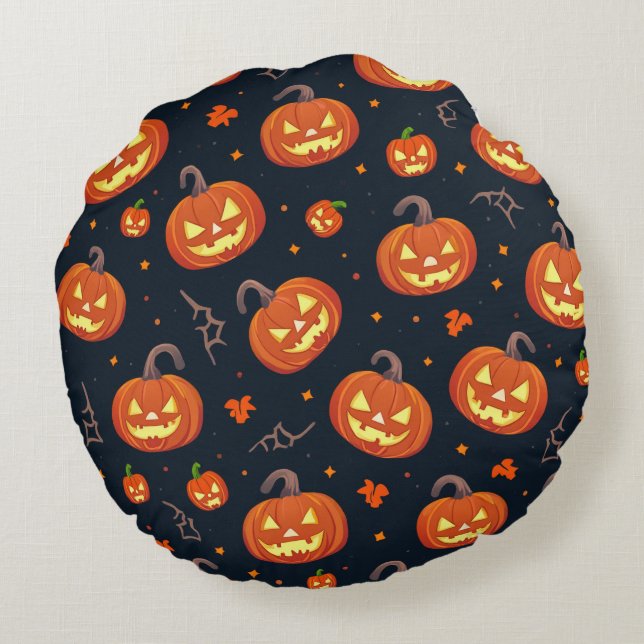 Pumpkin Patch Plush Cushion – Cozy Fall Decor! (Back)