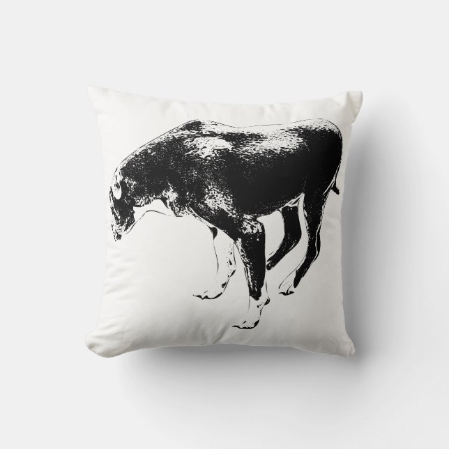 Pumpkin Patch Protector Throw Pillow (Front)