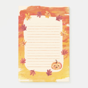 Pumpkin Patch & Sky-Kissed Leaves Post-it Notes