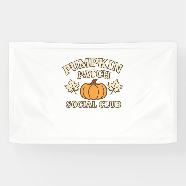 Pumpkin Patch Social Club – Cozy Autumn Aesthetic  Banner (Horizontal)
