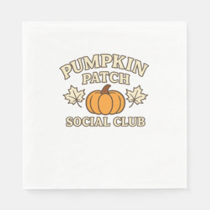Pumpkin Patch Social Club – Cozy Autumn Aesthetic  Napkin