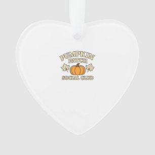 Pumpkin Patch Social Club � Cozy Autumn Aesthetic Ornament