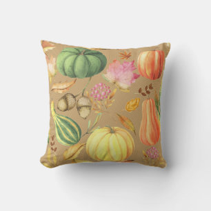 Pumpkin patch throw pillow