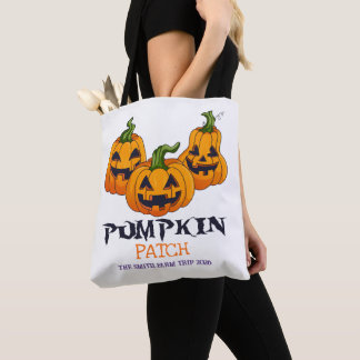 Pumpkin Patch Trick or Treat or Family Autumn Trip Tote Bag