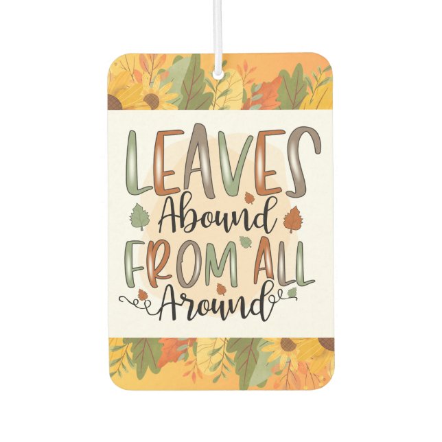 Pumpkin Patch Vibes Only Fall Autumn Thanksgiving  Air Freshener (Front)