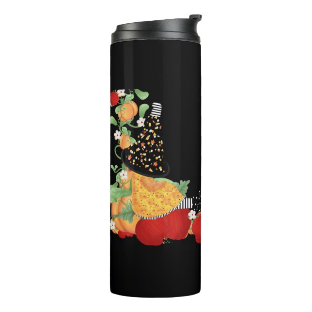 Pumpkin Patch Witch Thermal Tumbler (Rotated Left)