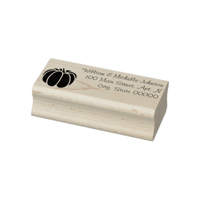 Pumpkin Patch Wooden Address Stamp (Stamp)