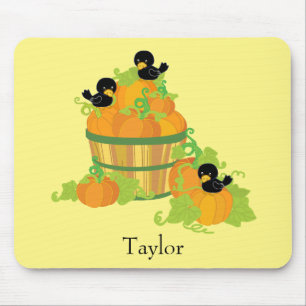 Pumpkin Patch Yellow and Orange Mouse Pad