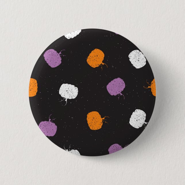 Pumpkin pattern 2 inch round button (Front)