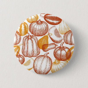 Pumpkin pattern 2 inch round button