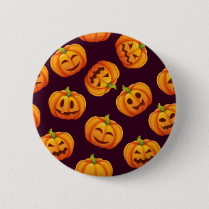 Pumpkin pattern 2 inch round button
