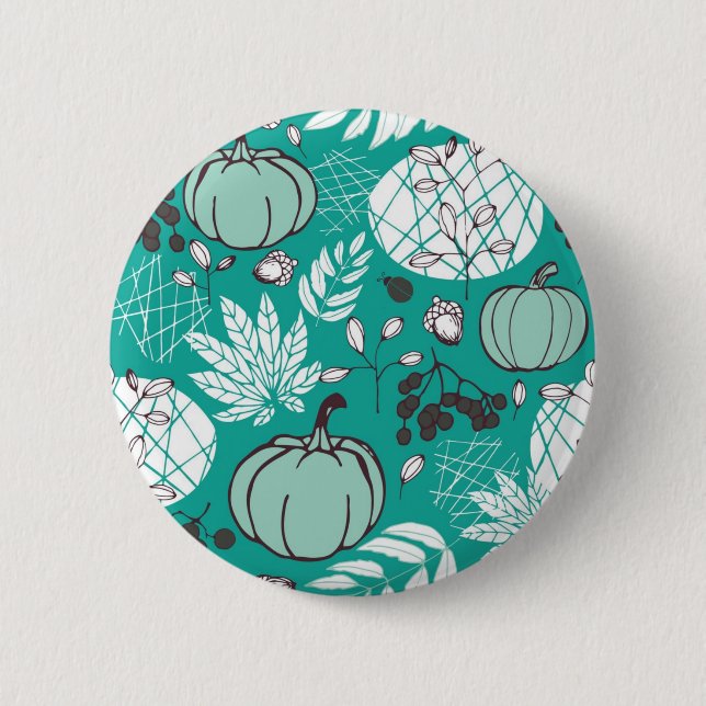 Pumpkin pattern 2 inch round button (Front)