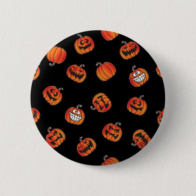 Pumpkin pattern 2 inch round button (Front)