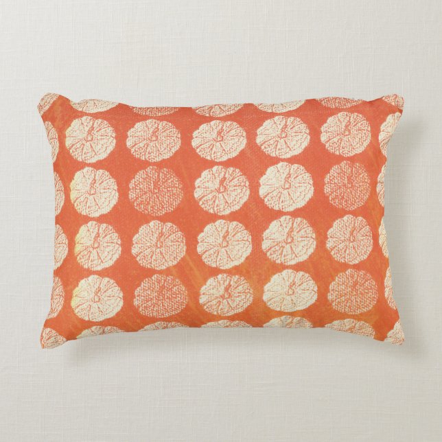 Pumpkin Pattern Accent Pillow (Front)